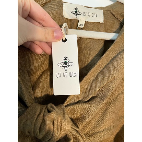 Just Bee Queen Chiara Cutout Midi Women's Dress Brown Size XS NWT - Picture 5 of 10